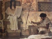 Alma-Tadema, Sir Lawrence Joseph,Overseer of Pharaoh's Granaries (mk23) oil painting picture wholesale